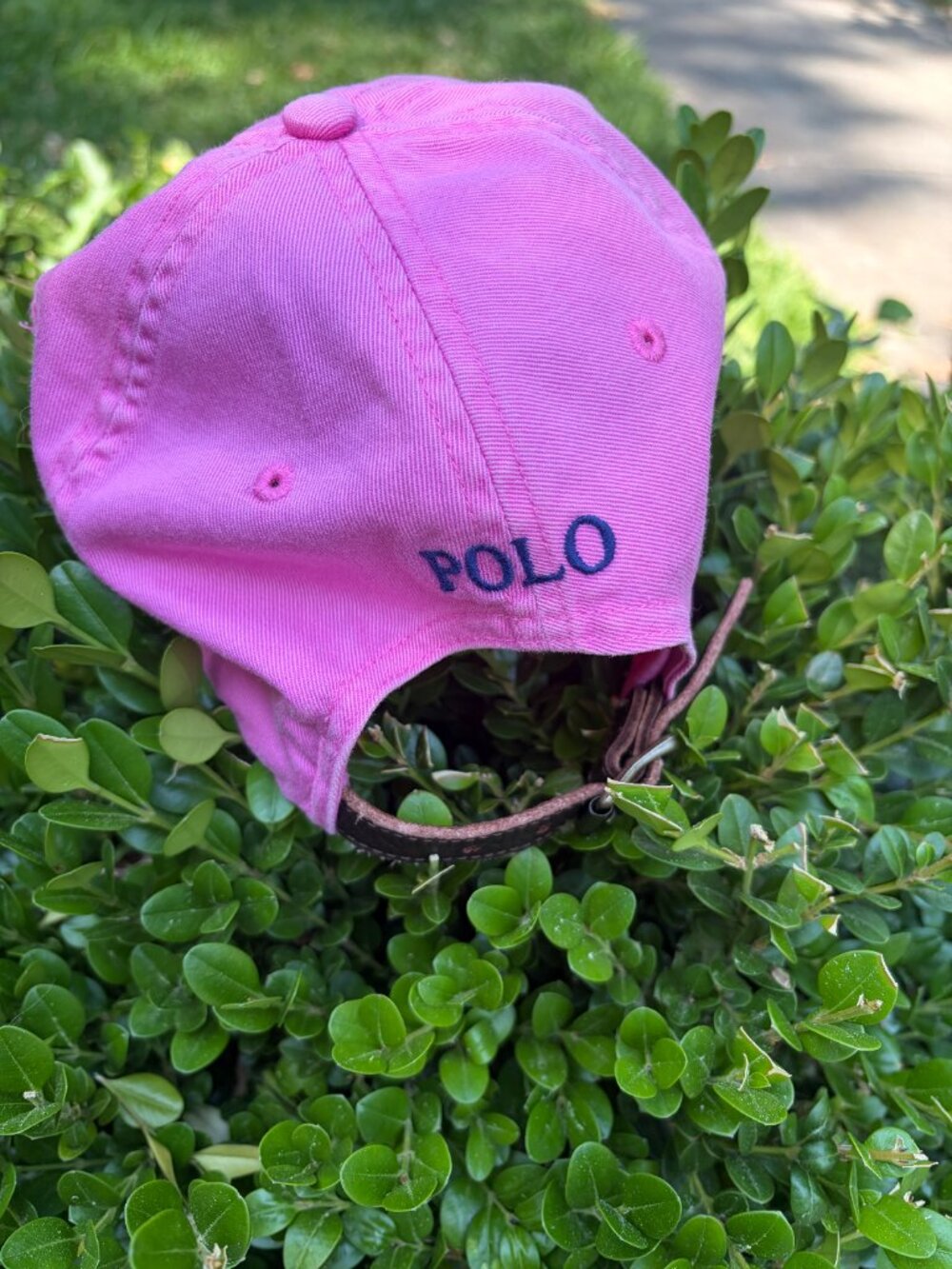 Polo Ralph Lauren pink baseball cap with Blue Pony - Picture 3 of 12